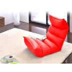 Leather Floor Recliner Lazy Chair Red