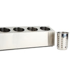 18/10 Stainless Steel Commercial Cutlery Holder with 4 Holes