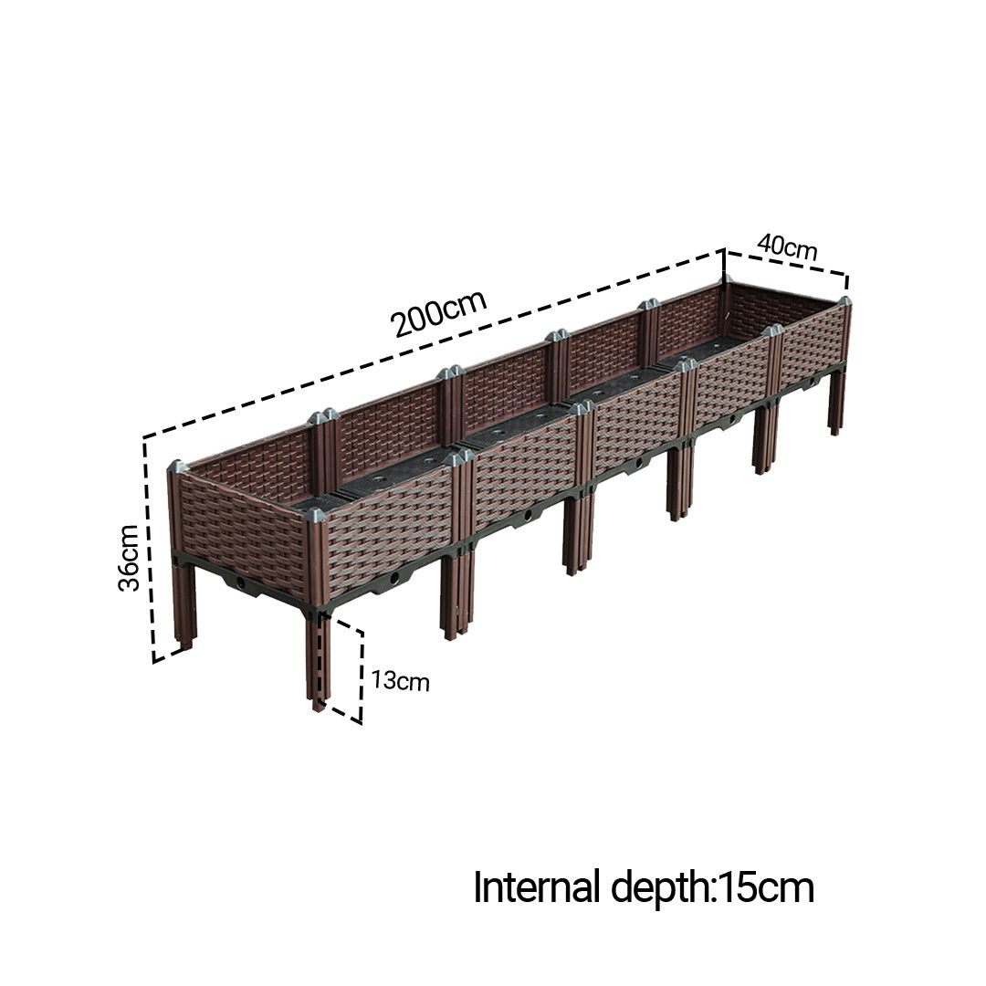 200X36CM Garden Plastic Planter Box with Legs