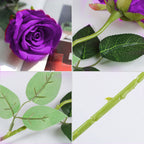 10pcs Artificial Silk Rose Purple