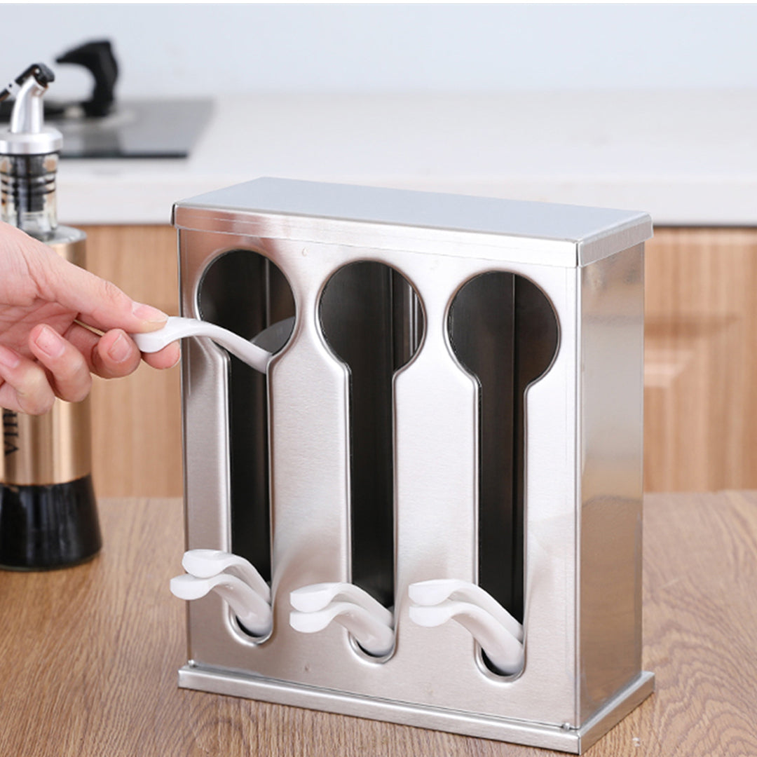 Stainless Steel Buffet Utensil Holder 3 Holes