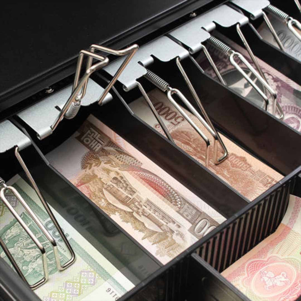 4 Bills 8 Coins Cash Tray With Lockable Lid