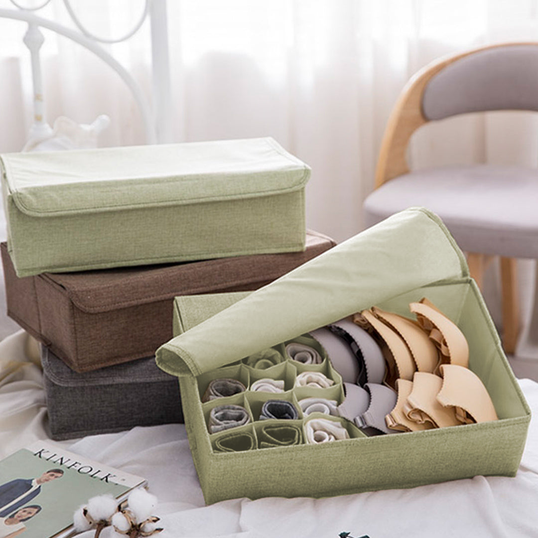 Green Flip Top Underwear Storage Box