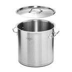 33L Stainless Steel Stock Pot with One Steamer Rack