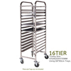 Gastronorm Trolley 16 Tier Stainless Steel Suits 60*40cm Tray