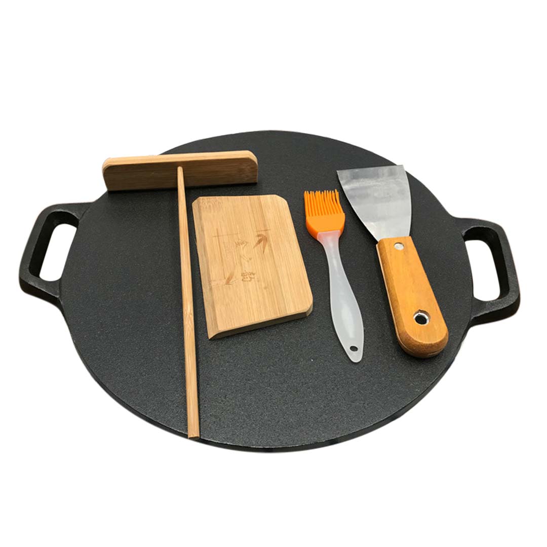 Cast Iron Induction Crepe Baking Pan 34cm