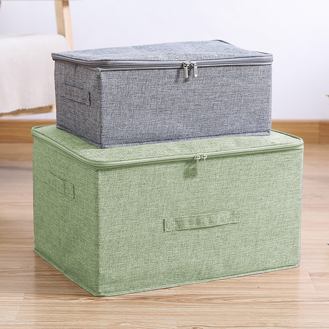 Green Large Double Zipper Storage Box