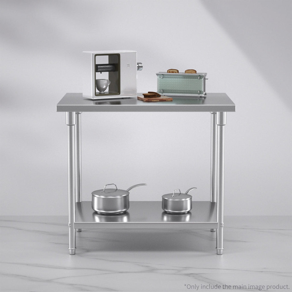 2-Tier Commercial Catering Stainless Steel Work Bench100*70*85cm