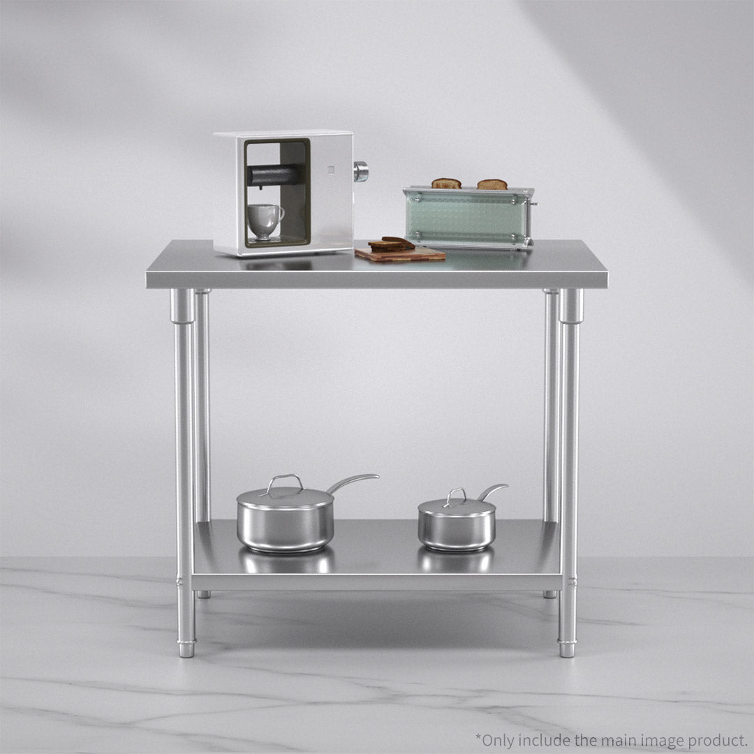 2-Tier Commercial Catering Stainless Steel Work Bench100*70*85cm