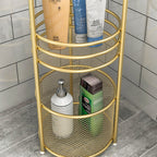 3 Tier Freestanding Storage Shelf Multifunctional Display Rack with Basket