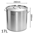 17L Top Grade 18/10 Stainless Steel Stockpot