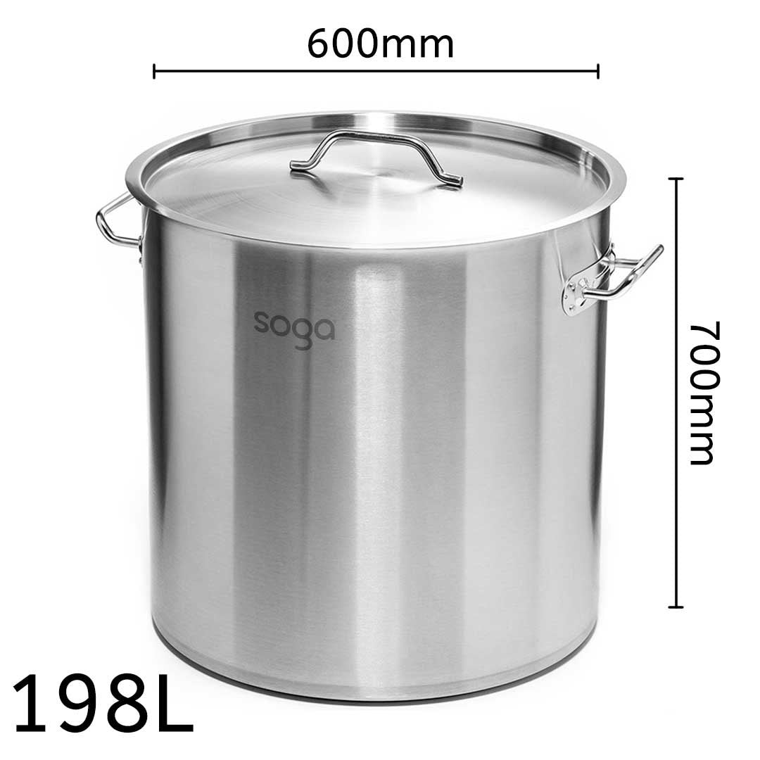 198L Top Grade 18/10 Stainless Steel Stockpot