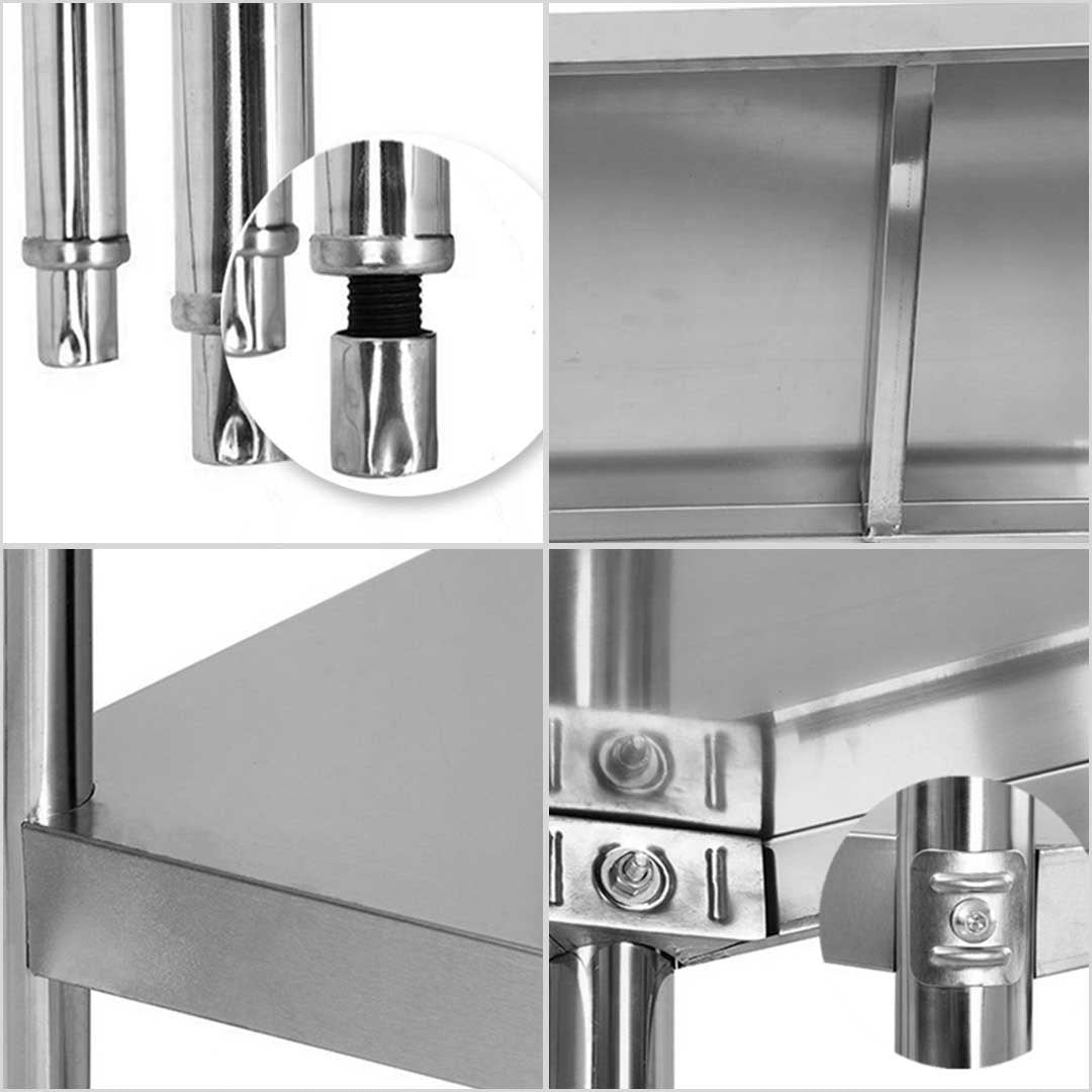 4 Tier Stainless Steel Display Shelf 180CM