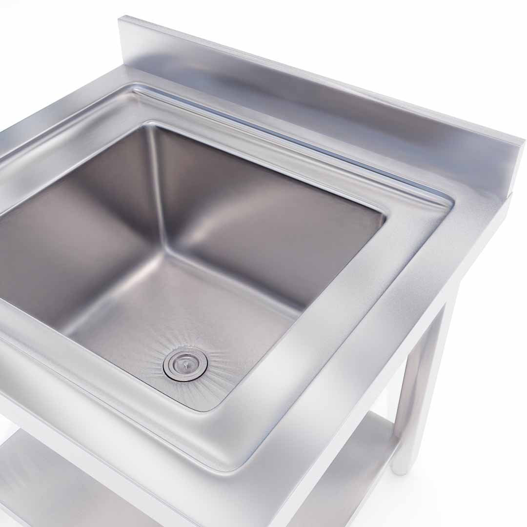 Commercial Stainless Steel Work Sink 70*70*85cm