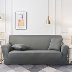 High Stretch 2-Seater Grey Sofa Slipcover