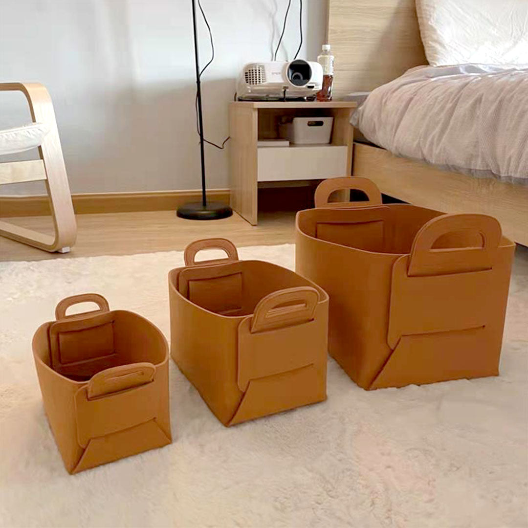 Small Coffee Felt Storage Box