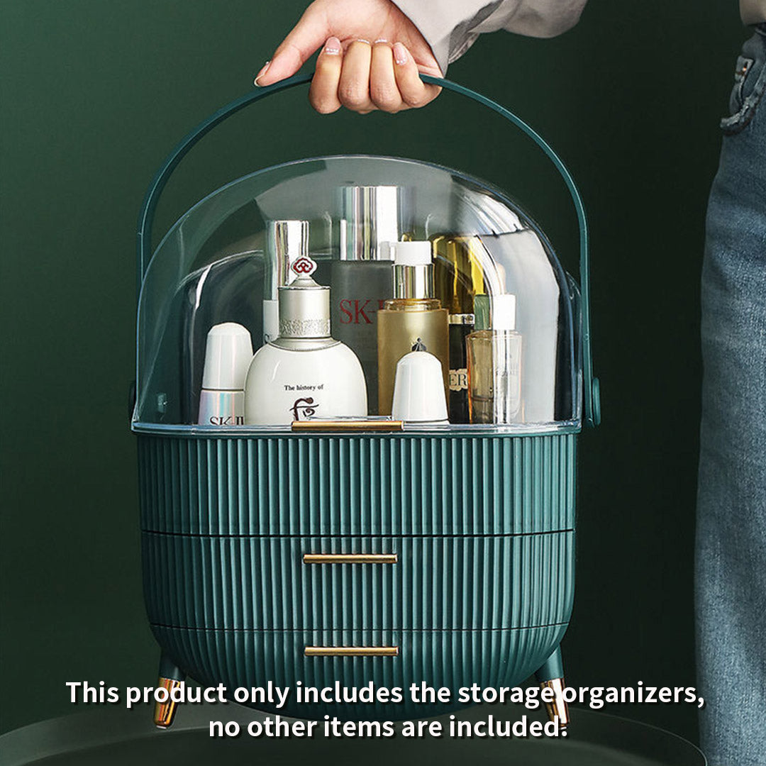 29cm Green Countertop Cosmetic Storage