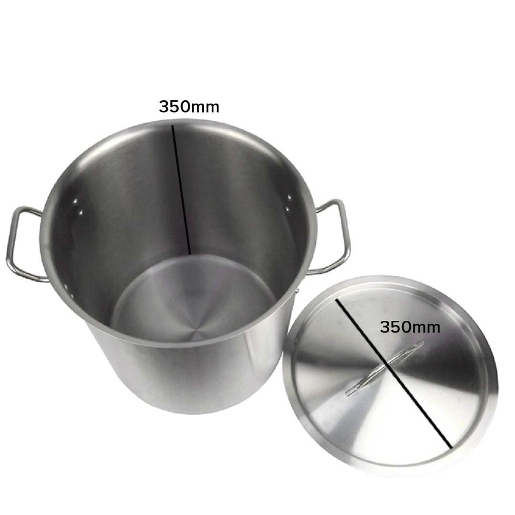 33L Top Grade 18/10 Stainless Steel Stockpot No Lid