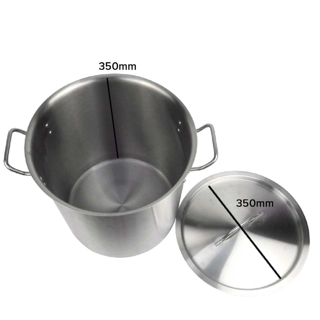 33L Top Grade 18/10 Stainless Steel Stockpot No Lid