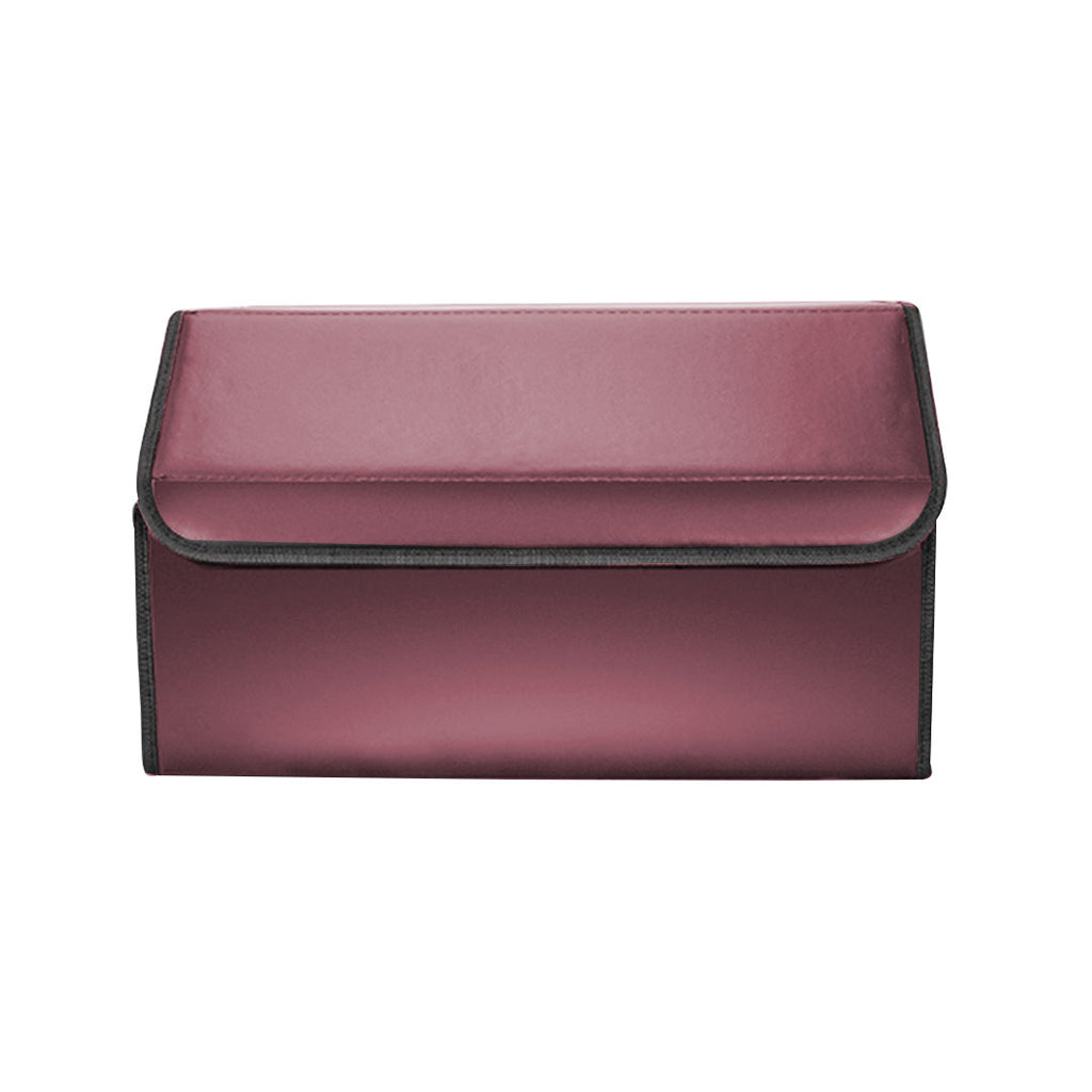 Leather Car Boot Foldable Trunk Cargo Organizer Box Red Large