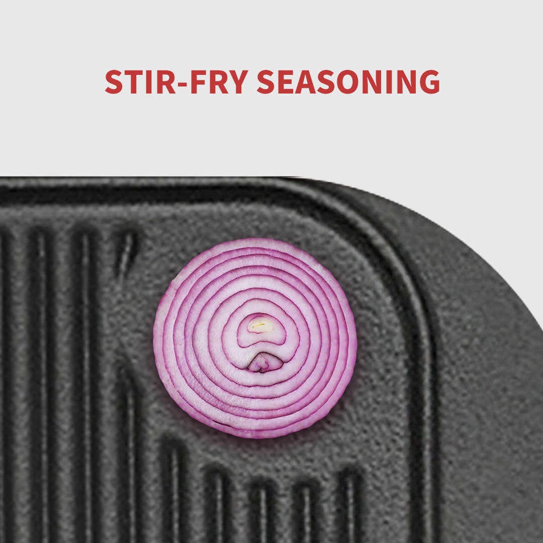 47cm Cast Iron Ridged Griddle Plate