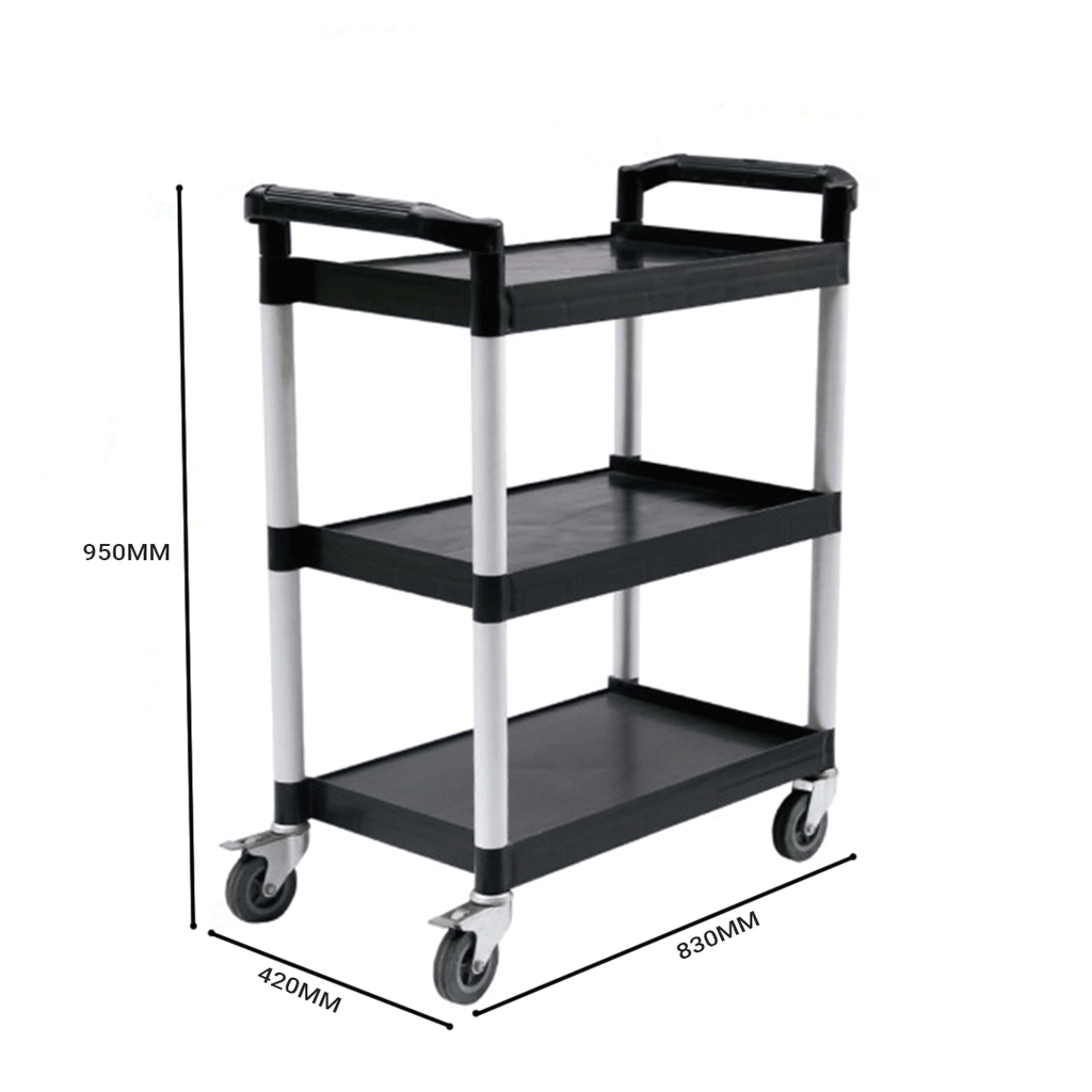 3 Tier Multifunctional Utility Cart Black