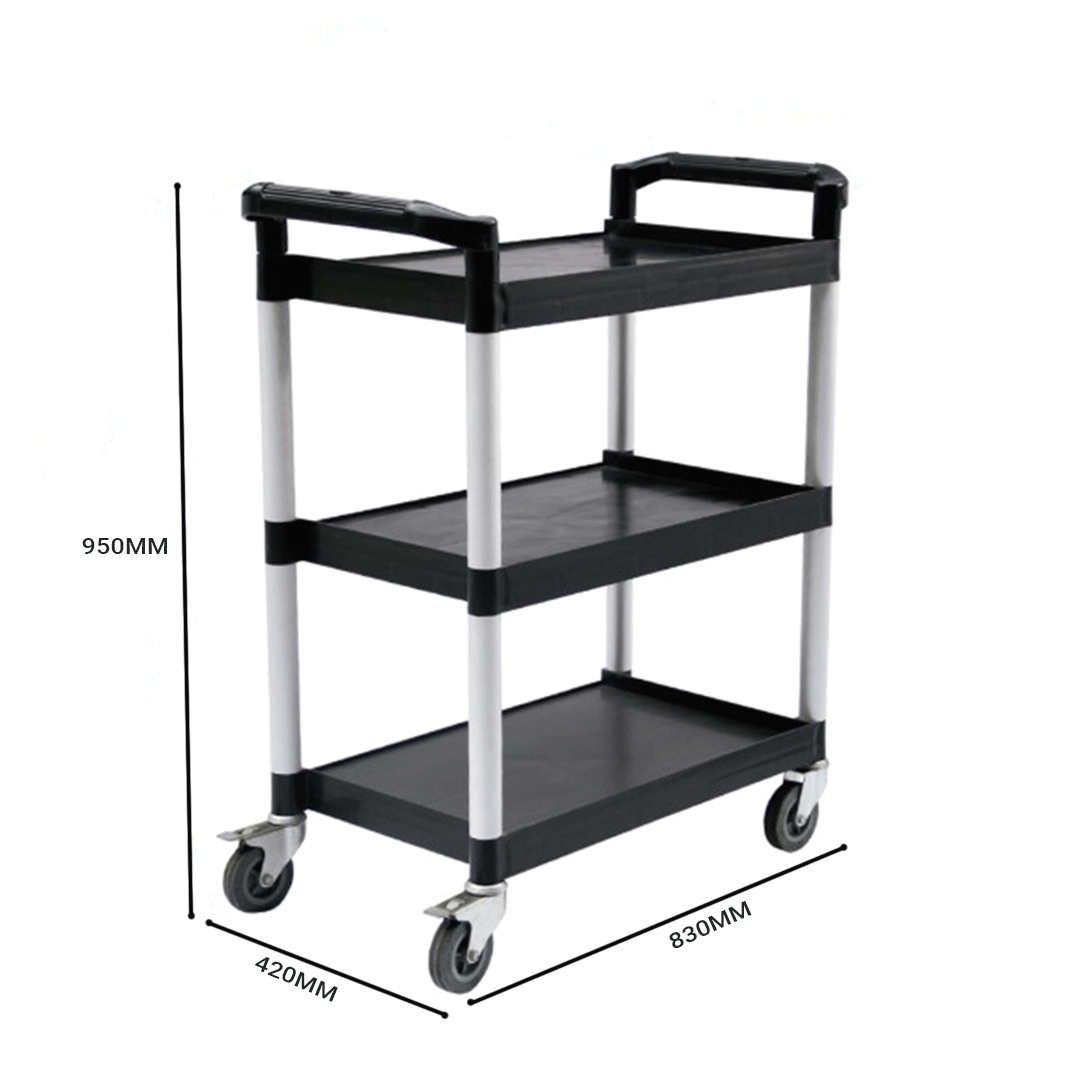 3 Tier Multifunctional Utility Cart Black