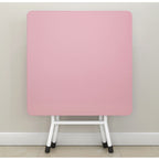 Black Foldable Portable Standing Legs Square Table