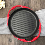 Enamel Cast Iron Non-stick Sizzle Frying Pan 26cm