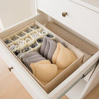 SOGA Beige Flip Top Underwear Storage Box