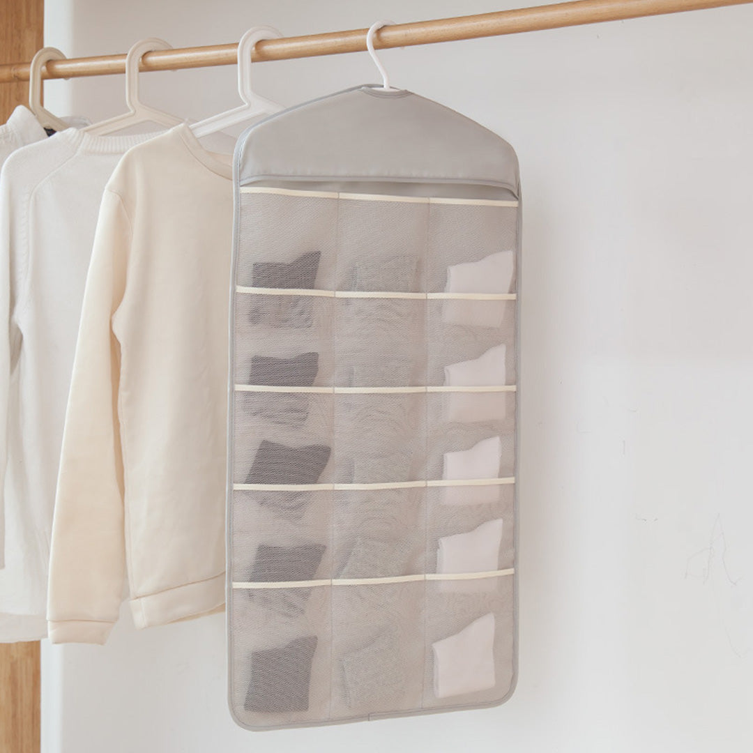 Grey Dual Hanging Storage Bag