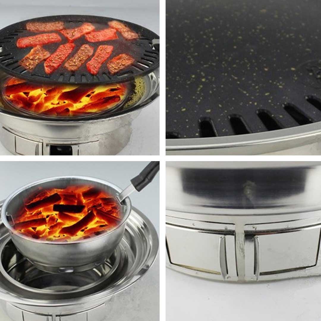 Portable Stainless Steel BBQ Grill Smokeless