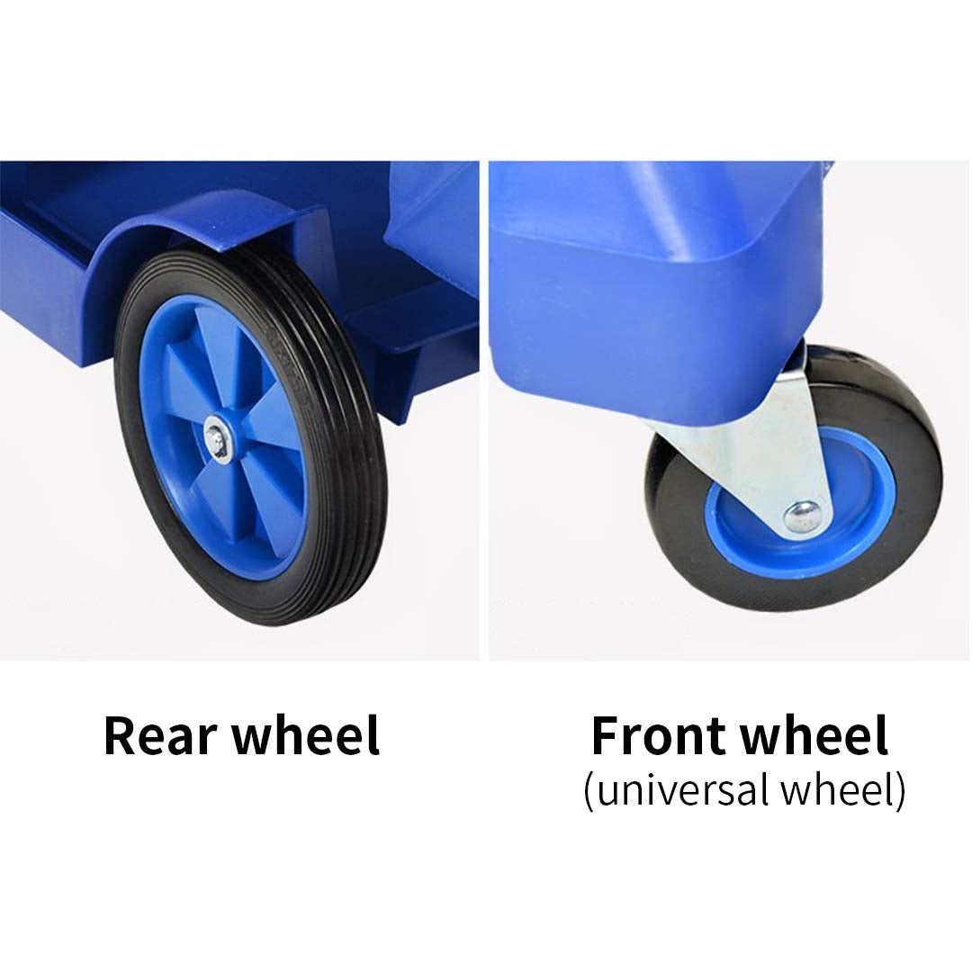 3 Tier Multifunction Janitor Cart and Bag Blue