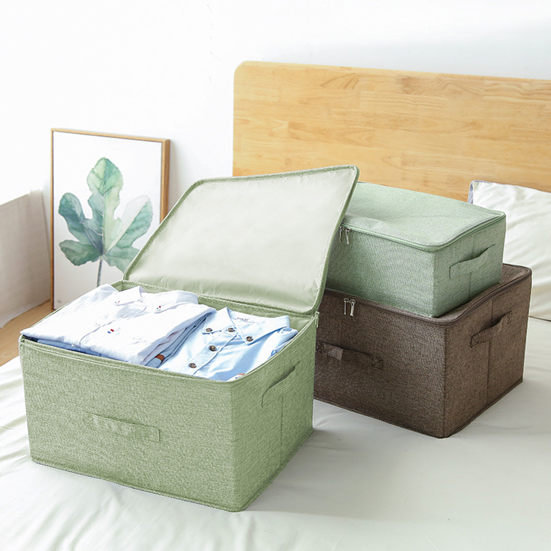 Green Large Double Zipper Storage Box
