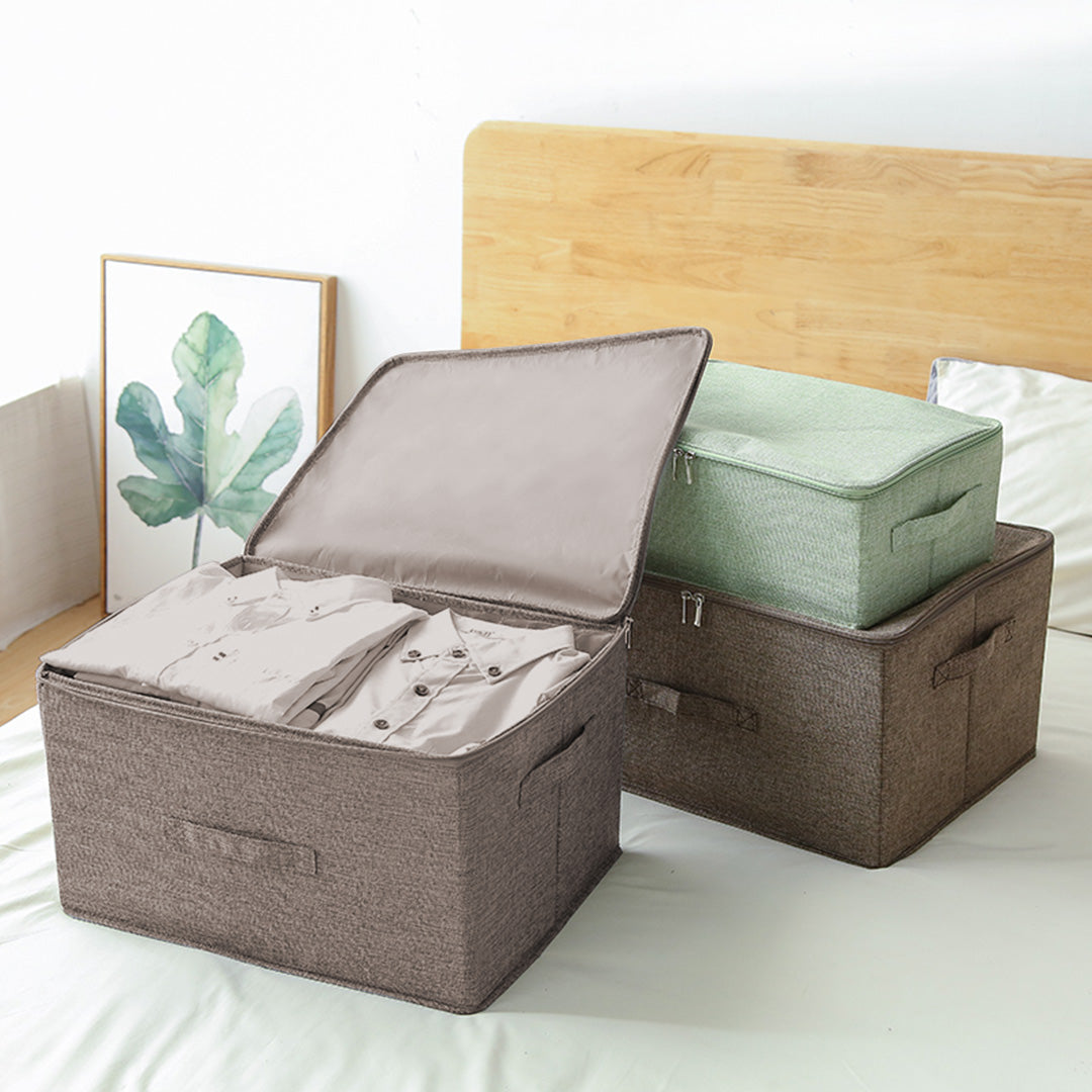 Coffee Large Double Zipper Storage Box
