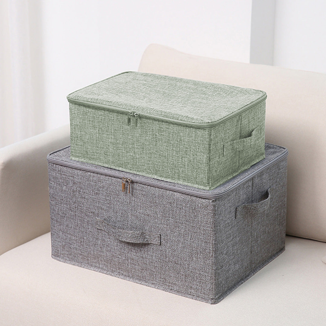 Green Small Double Zipper Storage Box