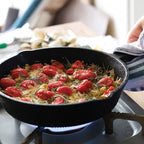 SOGA 26cm Round Cast Iron Frying Pan Skillet with Handle
