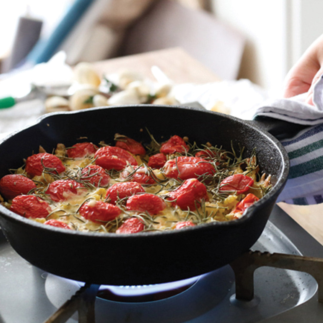 SOGA 26cm Round Cast Iron Frying Pan Skillet with Handle