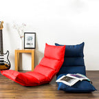 Leather Floor Recliner Lazy Chair Red