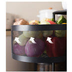 4 Tier Steel Round Rotating Kitchen Cart