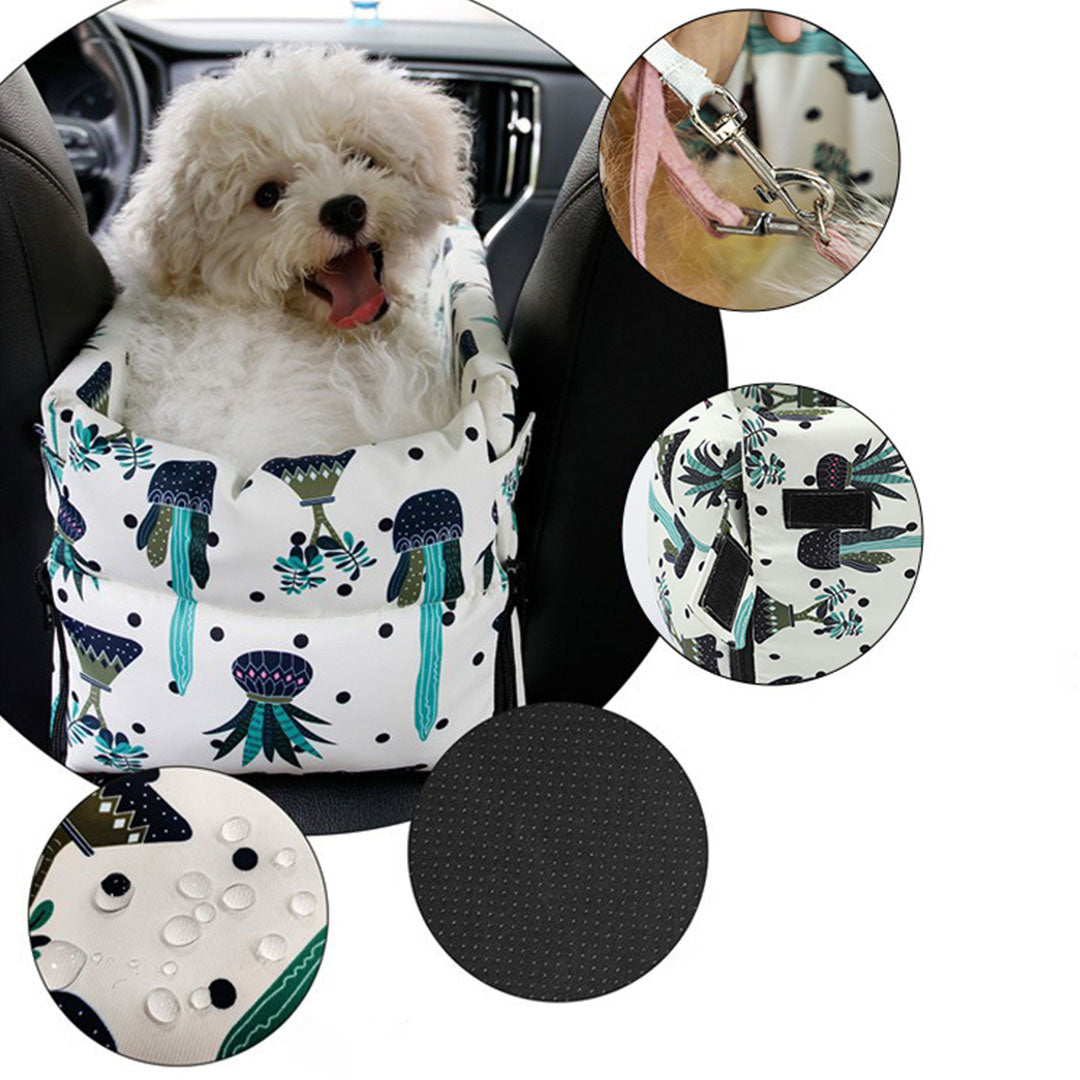 Car Pet Bag with Botanical Print