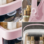 2 Tier Pink Countertop Makeup Storage Organiser