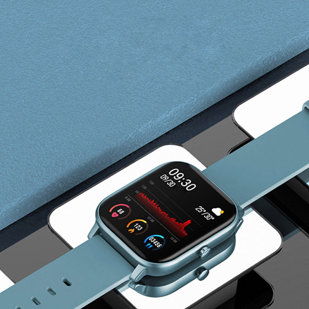 Waterproof Smart Watch Heart Rate Monitor P8 Blue