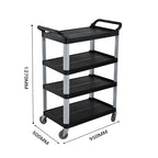 4 Tier Multifunctional Utility Cart Black