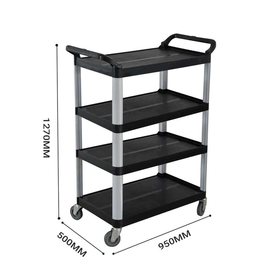 4 Tier Multifunctional Utility Cart Black