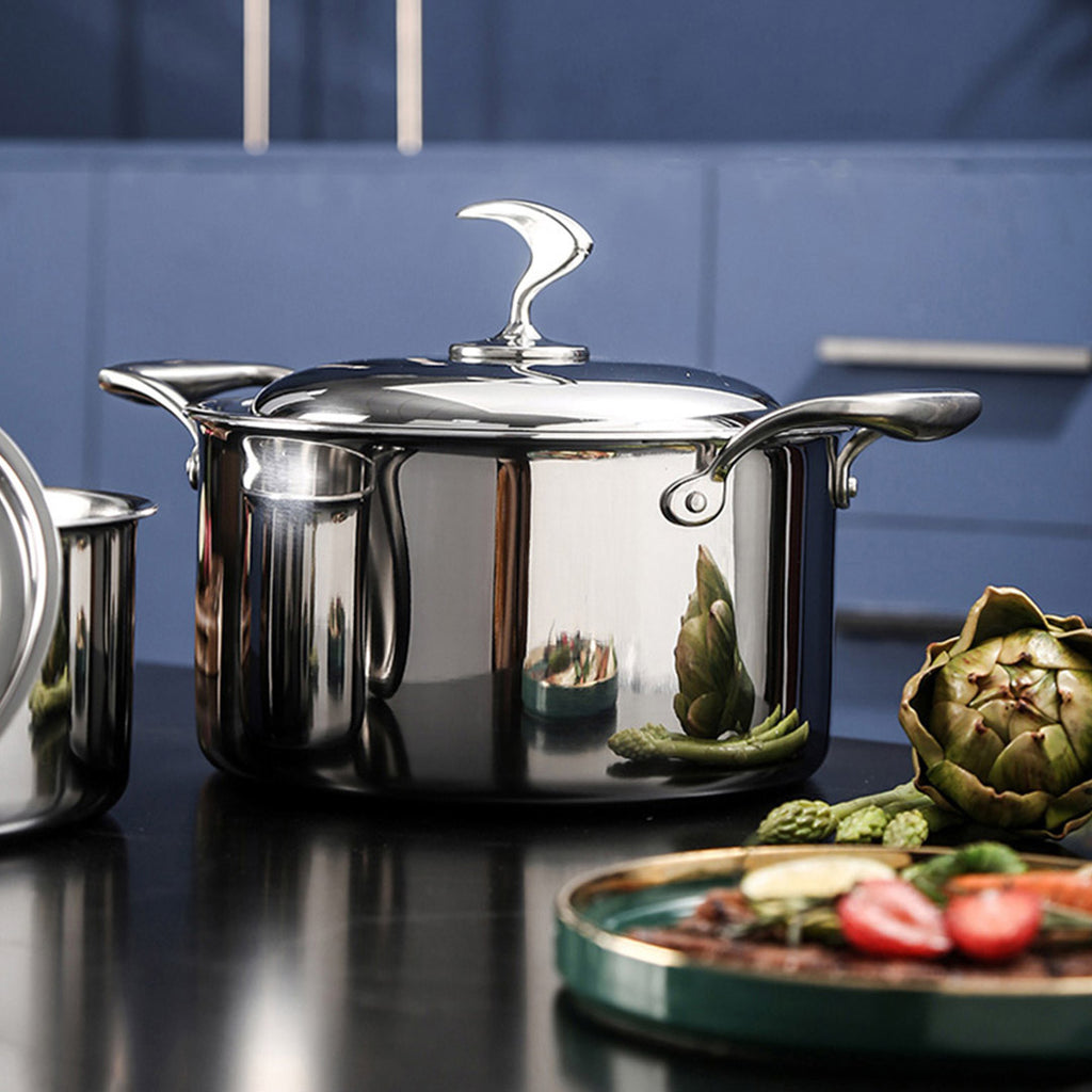 6 Piece Cookware Set Frying Pan, Milk, and Soup Pot with Lid