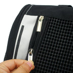 Red Portable Backpack Pet Carrier Breathable Mesh