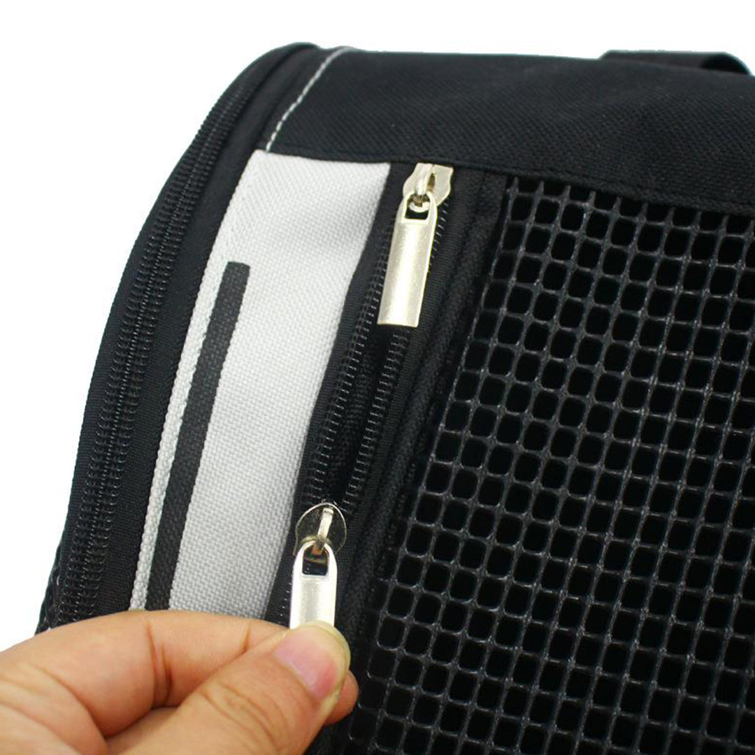 Red Portable Backpack Pet Carrier Breathable Mesh