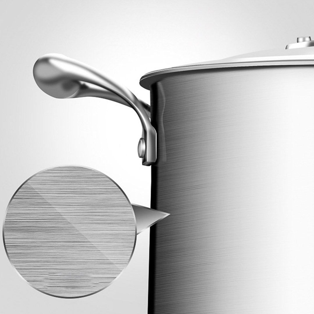 22cm Stainless Steel Soup Pot with Glass Lid