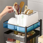5 Tier Steel Square Rotating Kitchen Cart